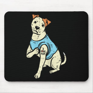 Tapis De Souris Pitbull I Love Maman Tattoo Pittie Propriétaire Am
