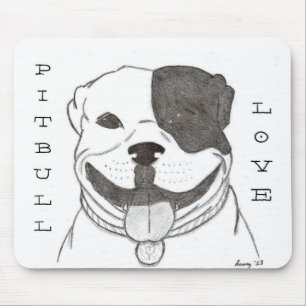 Tapis De Souris Pitbull Love Mousepad
