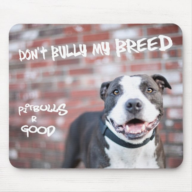 Tapis De Souris "Pitbull Mousepad n'intimidez pas ma race" (Devant)