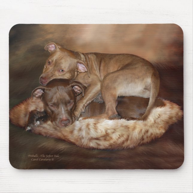 Tapis De Souris Pitbulls - le Mousepad latéral plus doux (Devant)