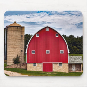 Tapis De Souris Pittoresque Rural Photographie Farmhouse USA Campa