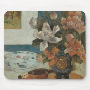 Tapis De Souris Pivoines Chinoises et Mandoline de Paul Gauguin