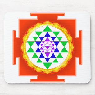 Tapis De Souris PixDezines Sri Yantra Chakra Nettoyage/Lueur Orang