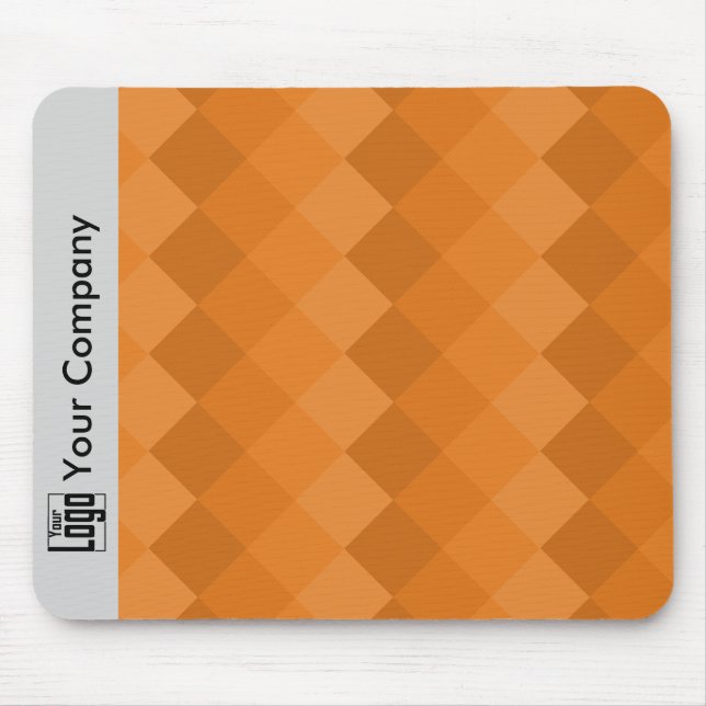 Tapis De Souris Pixel Motif gris noir orange (Devant)