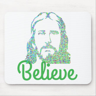Tapis De Souris Pixeled Image of Jesus Desktop Computer Mousepad