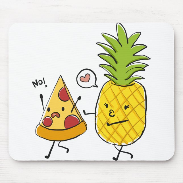 Tapis De Souris Pizza à l'ananas (Devant)