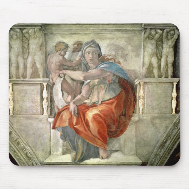 Tapis De Souris Plafond de chapelle de Sistine : Sibylle Delphic (Devant)