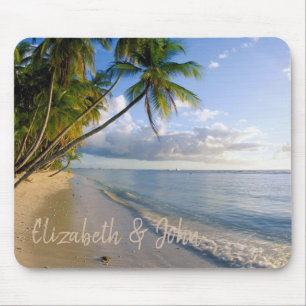 Tapis De Souris Plage adorable, Sable, Palm -Personnalisé
