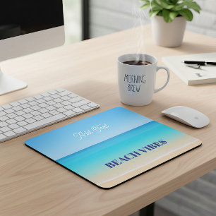 Tapis De Souris Plage cool Blue Tropical