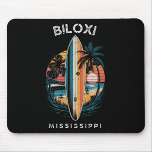 Tapis De Souris Plage de Biloxi Mississippi Hommes Femmes Surf