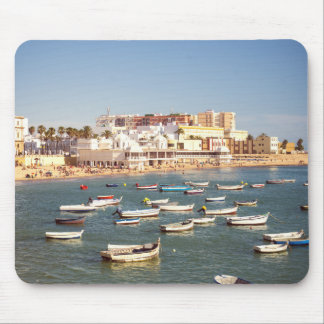 Tapis De Souris Plage de Caleta à Cadix, Andalousie, Espagne