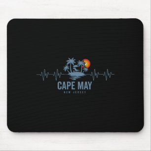 Tapis De Souris Plage de Cape May New Jersey Vintage 80s Coucher d