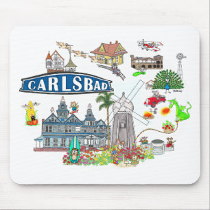 Tapis De Souris Plage de Carlsbad, ville amusante