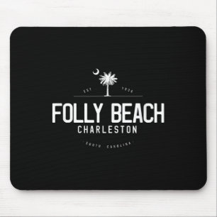 Tapis De Souris Plage de Folly Beach Caroline du Sud Surf