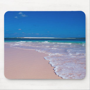 Tapis De Souris Plage de sable rose à Conch Bay, Cat Island,