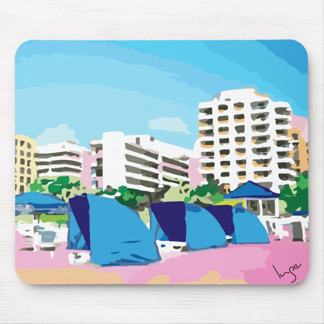 Tapis De Souris PLAGE DU SUD, MIAMI, Panier de souris FLORIDA (Devant)