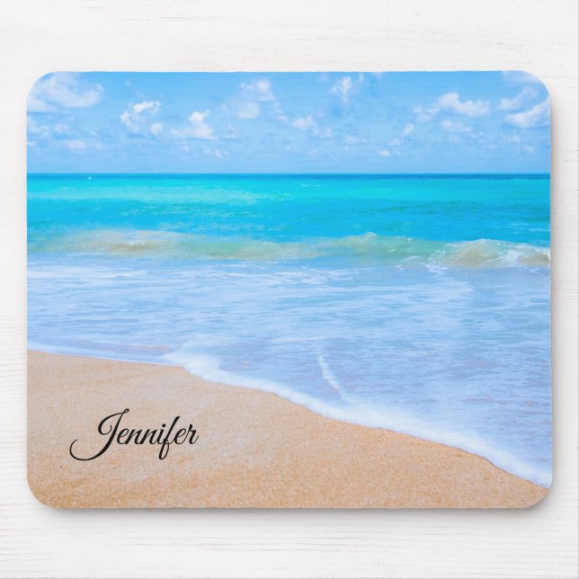 Tapis De Souris Plage Extraordinaire Scène tropicale Photo personn (Devant)
