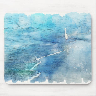 Tapis De Souris Plage tropicale dans le bleu turquoise d'Aqua Turq