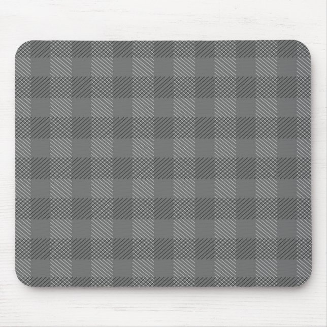 Tapis De Souris Plaid gris Mousepad (Devant)