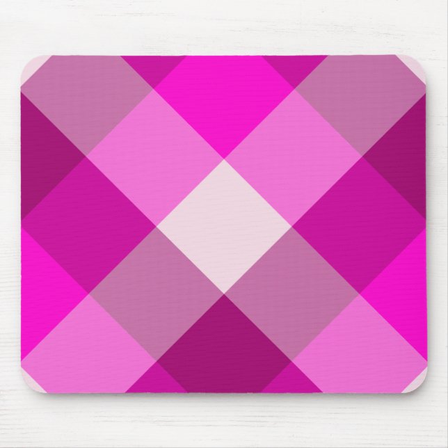 Tapis De Souris Plaid rose Mousepad (Devant)