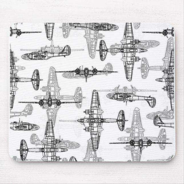 Tapis De Souris Plan d'avion 1 Panier de souris (Devant)