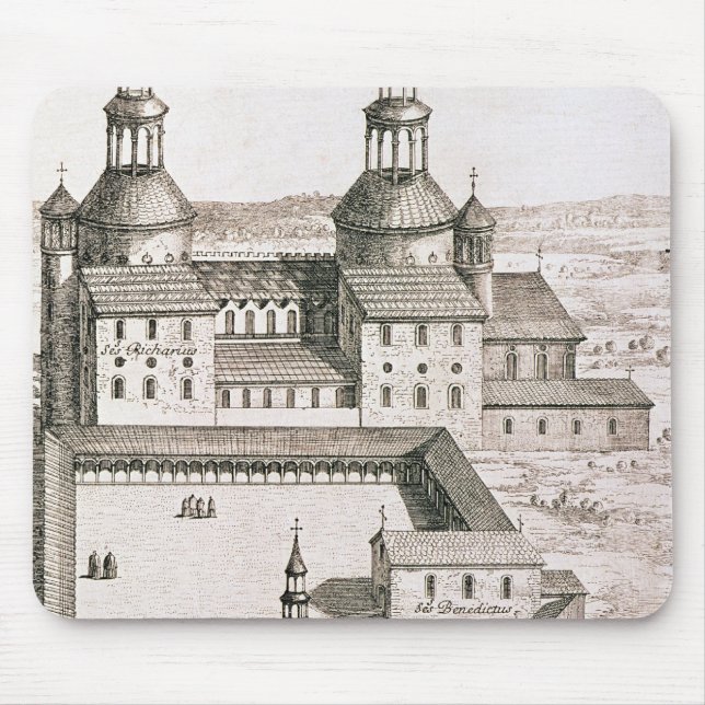 Tapis De Souris Plan de l'abbaye bénédictine du Saint-Riquier (Devant)
