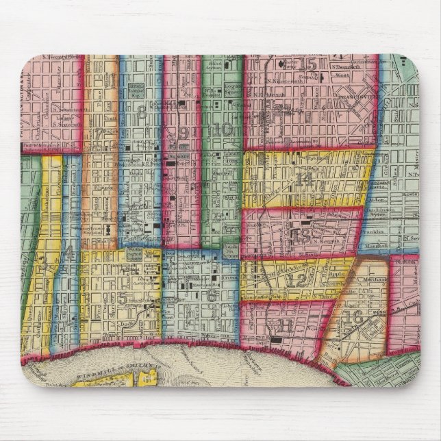 Tapis De Souris Plan De Philadelphie (Devant)