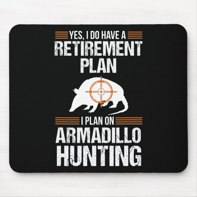 Tapis De Souris Plan de retraite amusant Armadillo Possum Chasse H (Devant)