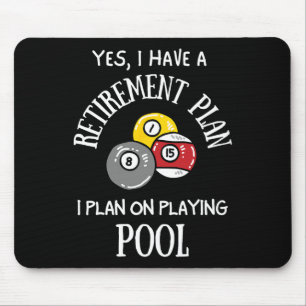 Tapis De Souris Plan de retraite Jouer Pool Amusant Pool Lecteur B