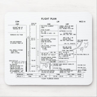 Tapis De Souris Plan de vol d'Apollo 11
