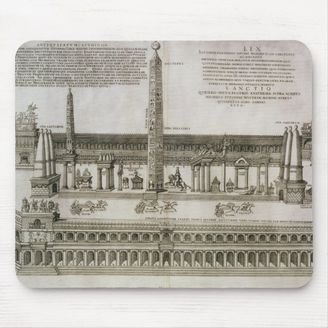 Tapis De Souris Plan du cirque Maximus, Rome, gravé par (Devant)