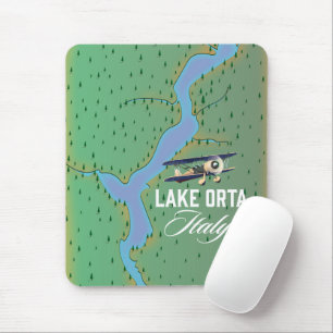 Tapis De Souris Plan du lac d'Orta Italie