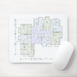 Tapis De Souris Plan stylisé et fonctionnel