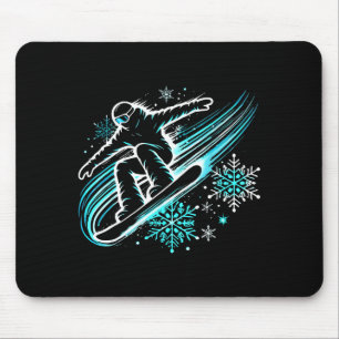 Tapis De Souris Planche à neige Drôle Planche neige Planchiste Hiv