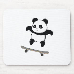 Tapis De Souris Planche à roulettes bébé panda