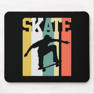 Tapis De Souris Planche à roulettes Skateboarder Rétro 