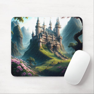Tapis De Souris Planche à souris Flower Meadow Castle