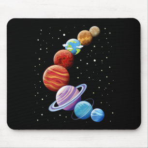 Tapis De Souris Planètes Espace Galaxie Système Solaire Hommes Fem