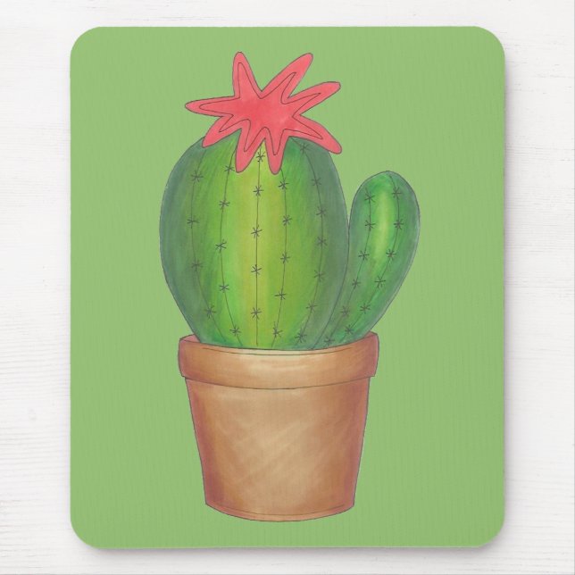 Tapis De Souris Plante pointillé du Jardin de Cactus vert crique (Devant)