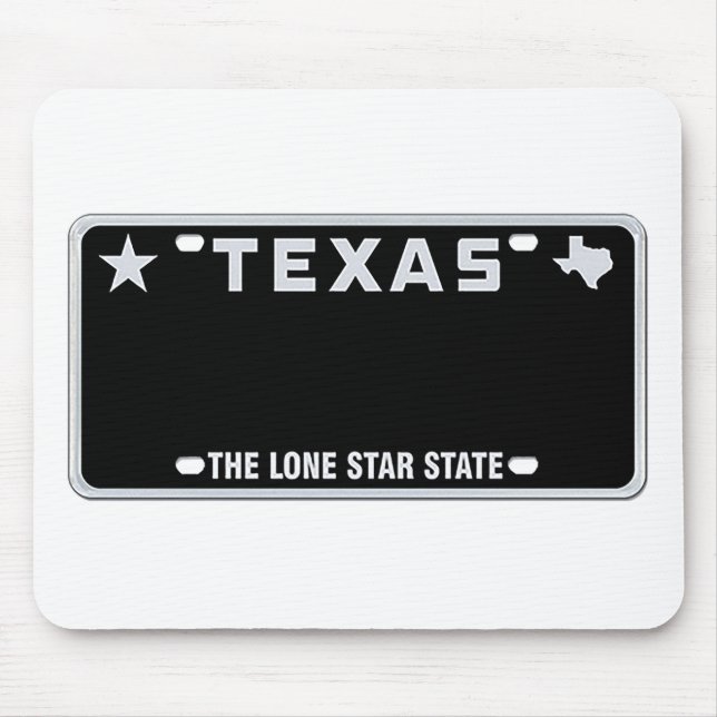 Tapis De Souris Plaque de licence Texas (Devant)