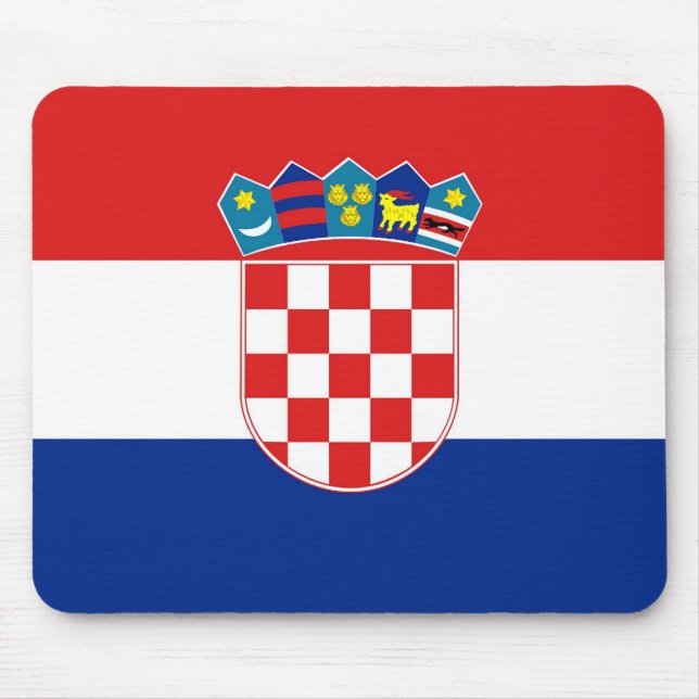 Tapis De Souris Plaque de souris avec Drapeau de Croatie (Devant)
