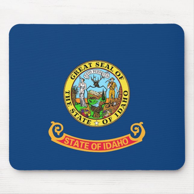 Tapis De Souris Plaque de souris avec Drapeau de l'Etat d'Idaho -  (Devant)
