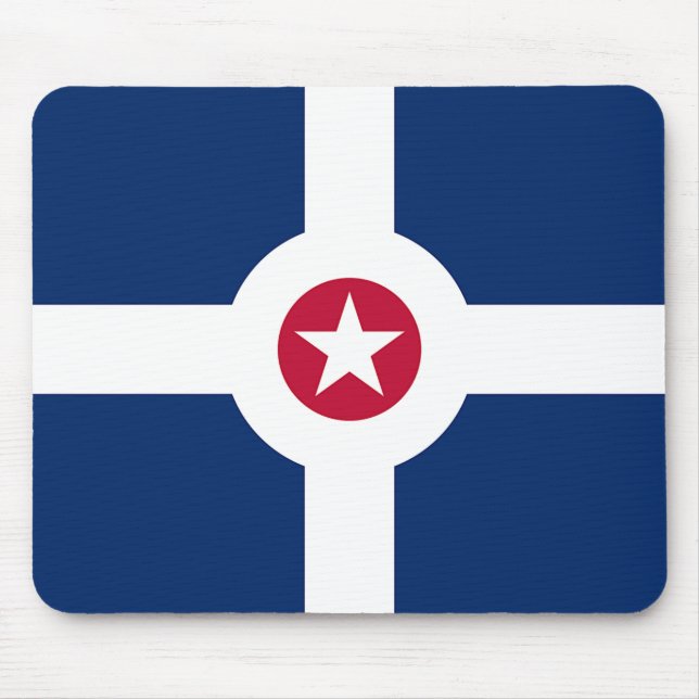 Tapis De Souris Plaque de souris avec Drapeau de l'Indianapolis, U (Devant)