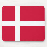 Plaque de souris avec Drapeau du Danemark