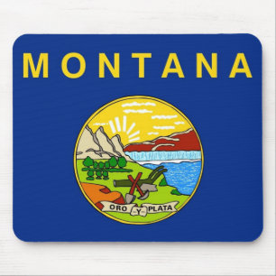 Tapis De Souris Plaque de souris avec Drapeau du Montana State - U