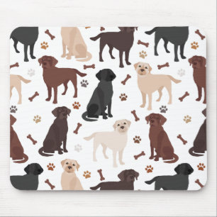 Tapis De Souris Plaque de souris Labrador Retriever Paks and Bones