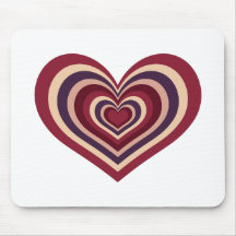 Plaque Souris Avec Coeur Rouge Rétro