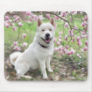Tapis De Souris Plaque souris - Blanc Akita