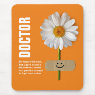 Tapis De Souris Plaquettes de souris Cadeau Souriant pour médecin