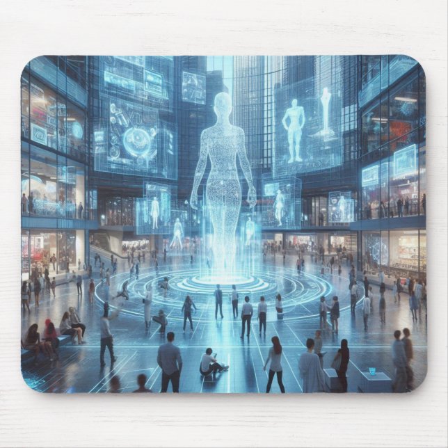 Tapis De Souris Plaza de sculptures numériques (Devant)